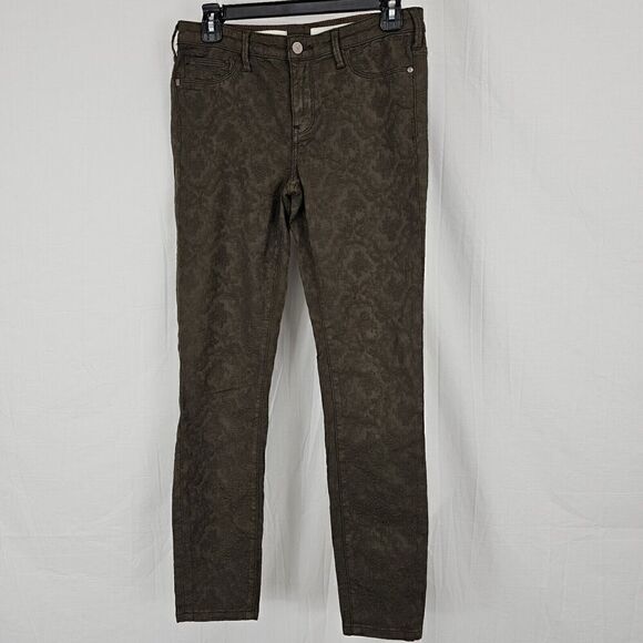 Pilcro and the Letterpress Pants - Pilcro and the Letterpress Serif Pants Skinny Straight Leg Textured Womens Sz 28